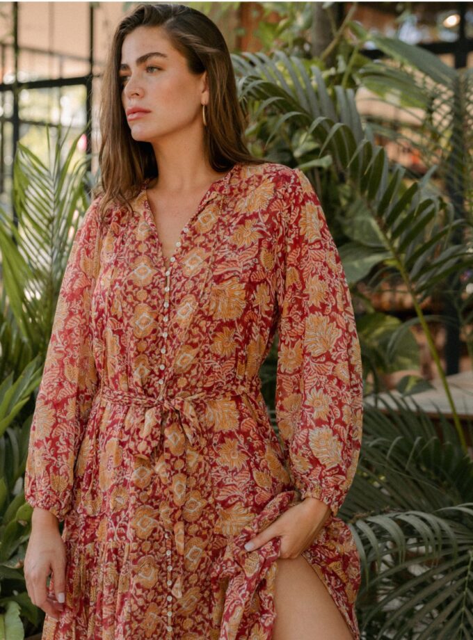 Bella Red Maxi Dress