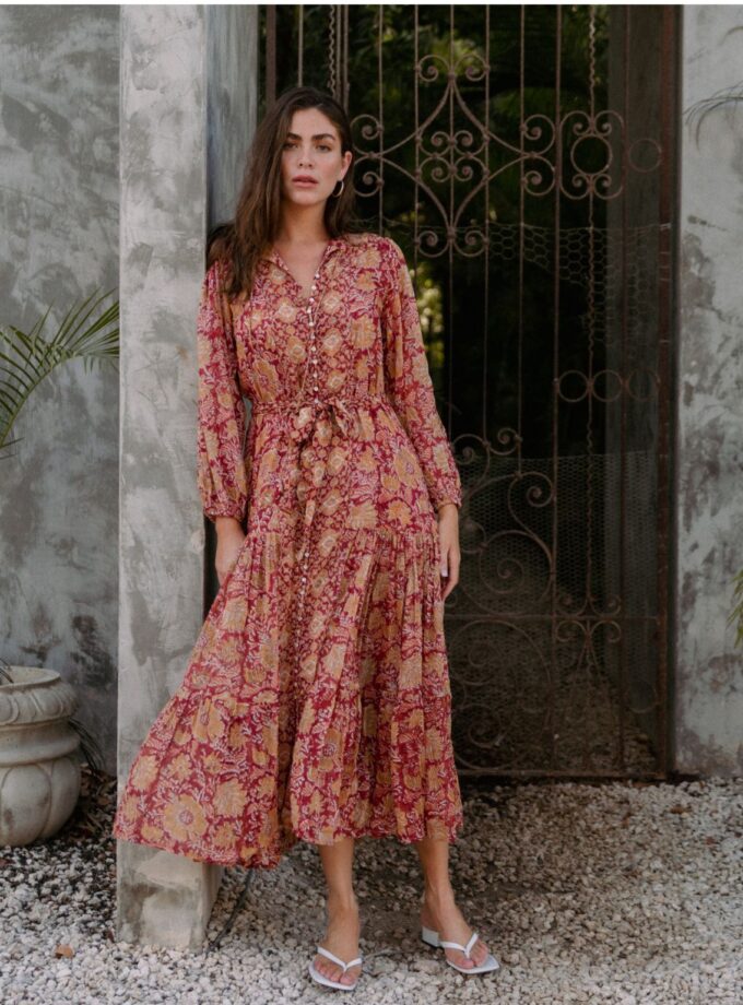 Bella Red Maxi Dress